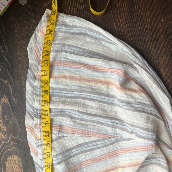 Free people Blair pull on stripe, wide leg, pant Ivory size xs - Picture 10 of 14